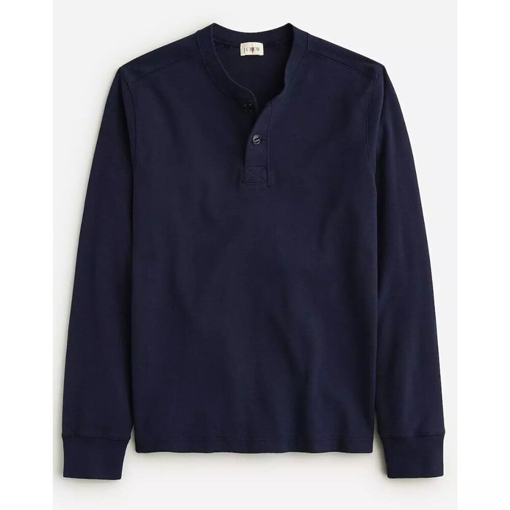 J. Crew Navy Long Sleeve Henley Shirt